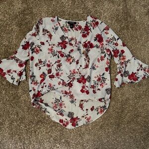 A. Byer flowered blouse size medium